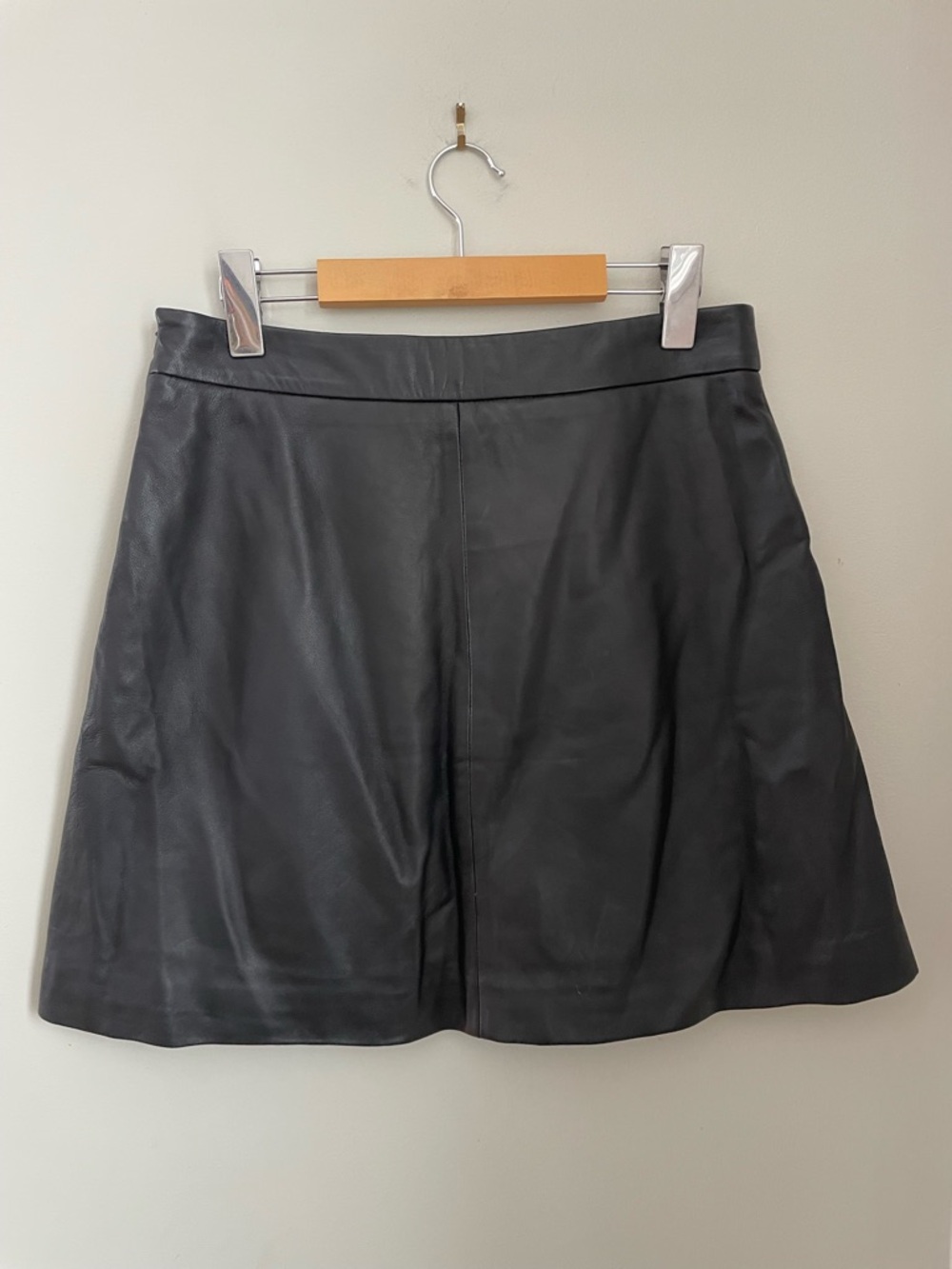 Part Two Copenhagen Lambskin Leather A Line Mini Skirt Size 36 Scandi Classic - Picture 7 of 15